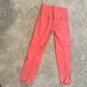 Free People Movement Never Better Capri Leggings, size Medium, Coral